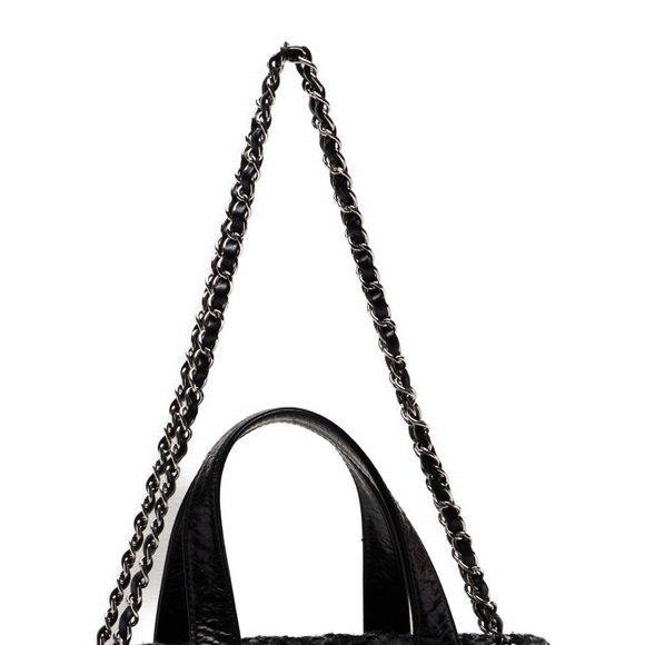 Chanel Portobello 2way Bag Handbag Calf Black - Picture 3 of 9